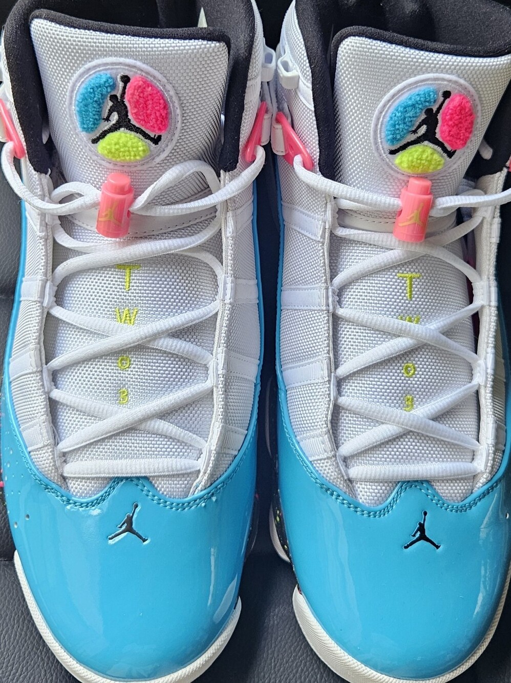 Nike Jordan 6 Rings Size 12 Blue Fury Cyber Pink